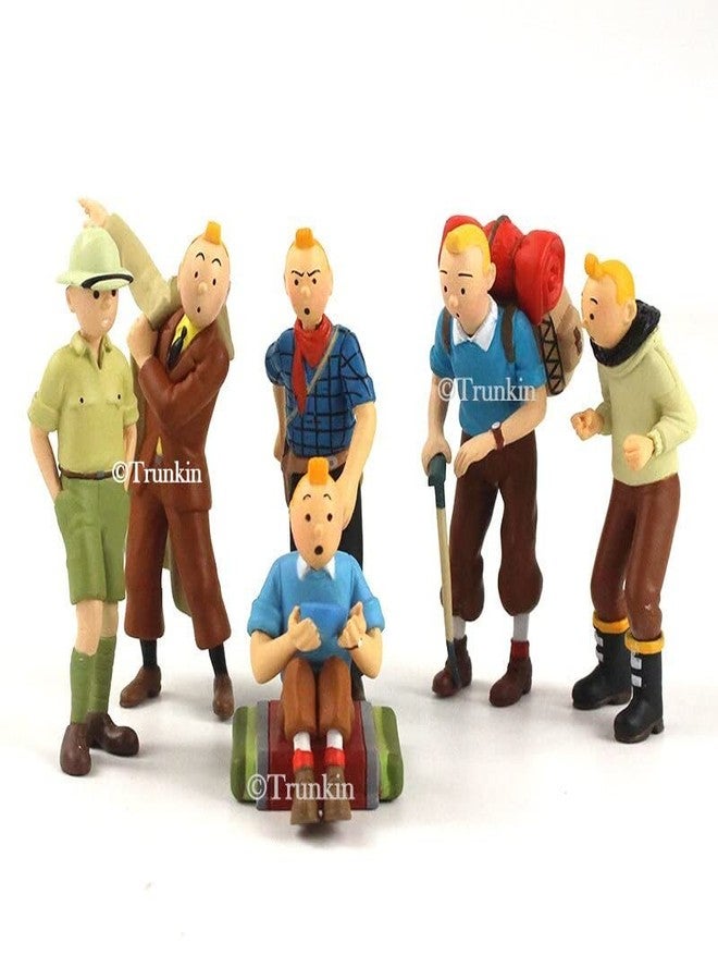 Trunkin Tintin Aventures Set of 6 Action Figures Set B Model Toy Collectibles - Image 3